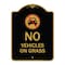 Signmission Designer Series Sign-No Vehicles on Grass, Black & Gold Aluminum Sign, 18" x 24", BG-1824-23552 A-DES-BG-1824-23552 - alternate 1